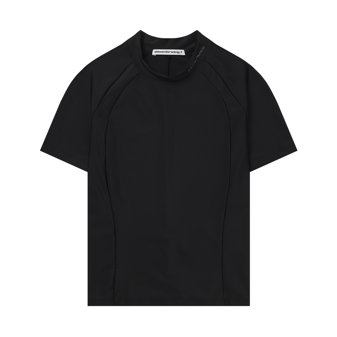 (W) 알렉산더 왕 로고 디테일 래쉬가드 블랙((W) Alexander Wang Logo Detail Rash Guard Black)