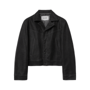 Haleine Cropped Nubuck Structured Jacket Black (WJ308)