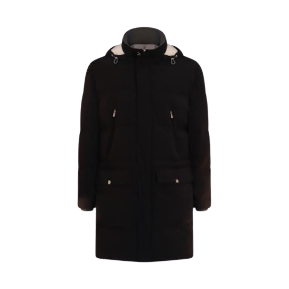브루넬로 쿠치넬리 디태처블 후드 롱 다운 패딩 자켓 블랙(Brunello Cucinelli Detachable Hooded Long Down Padded Jacket Black)