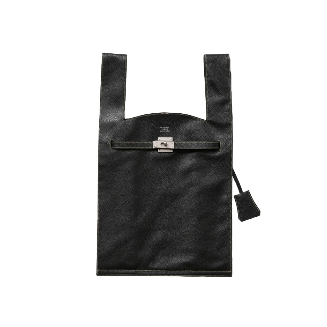 뷰티풀 피플 우먼 라지 마켓 백 인 쉬링크 레더 블랙  - 25FW(Beautiful People Women Large Market Bag In Shrink Leather Black - 25FW)