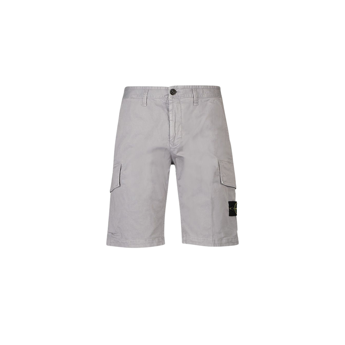 스톤 아일랜드 L1204 올드 트리트먼트 슬림 핏 카고 버뮤다 쇼츠 그레이 헤더 - 24SS(Stone Island L1204 Old Treatment Slim Fit Cargo Bermuda Shorts Grey Heather - 24SS) - 1