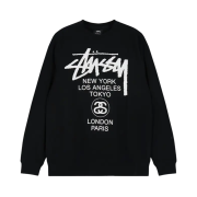 Stussy World Tour Crew Black