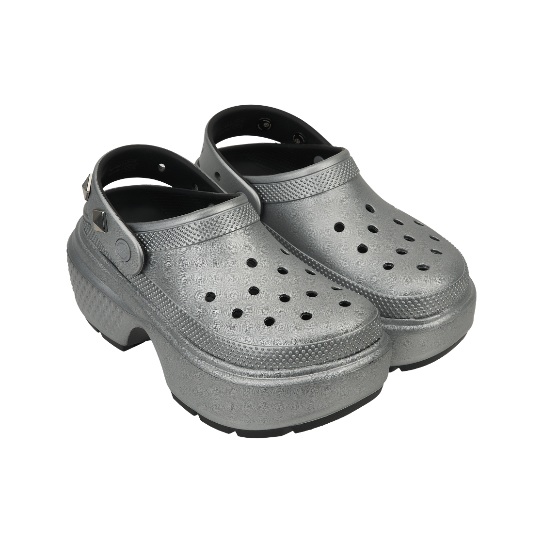 크록스 스톰프 메탈릭 클로그 실버(Crocs Stomp Metallic Clog Silver) - 4