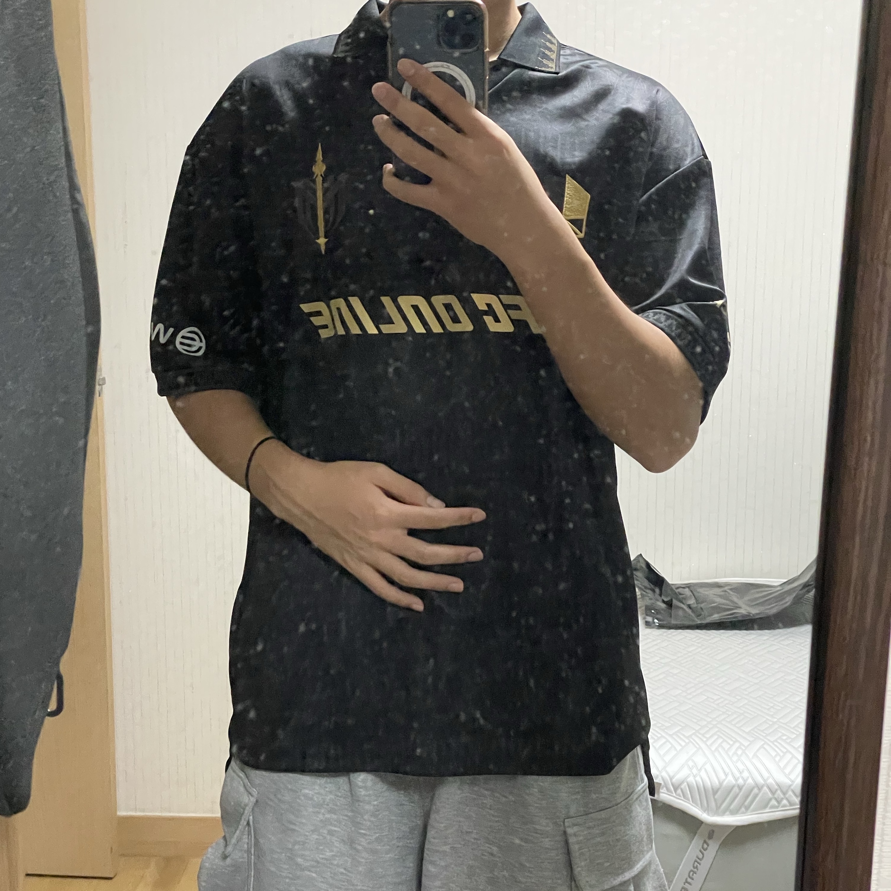 [PRE-ORDER] FC SPEAR Jersey Black M (Marking) 착용 스타일