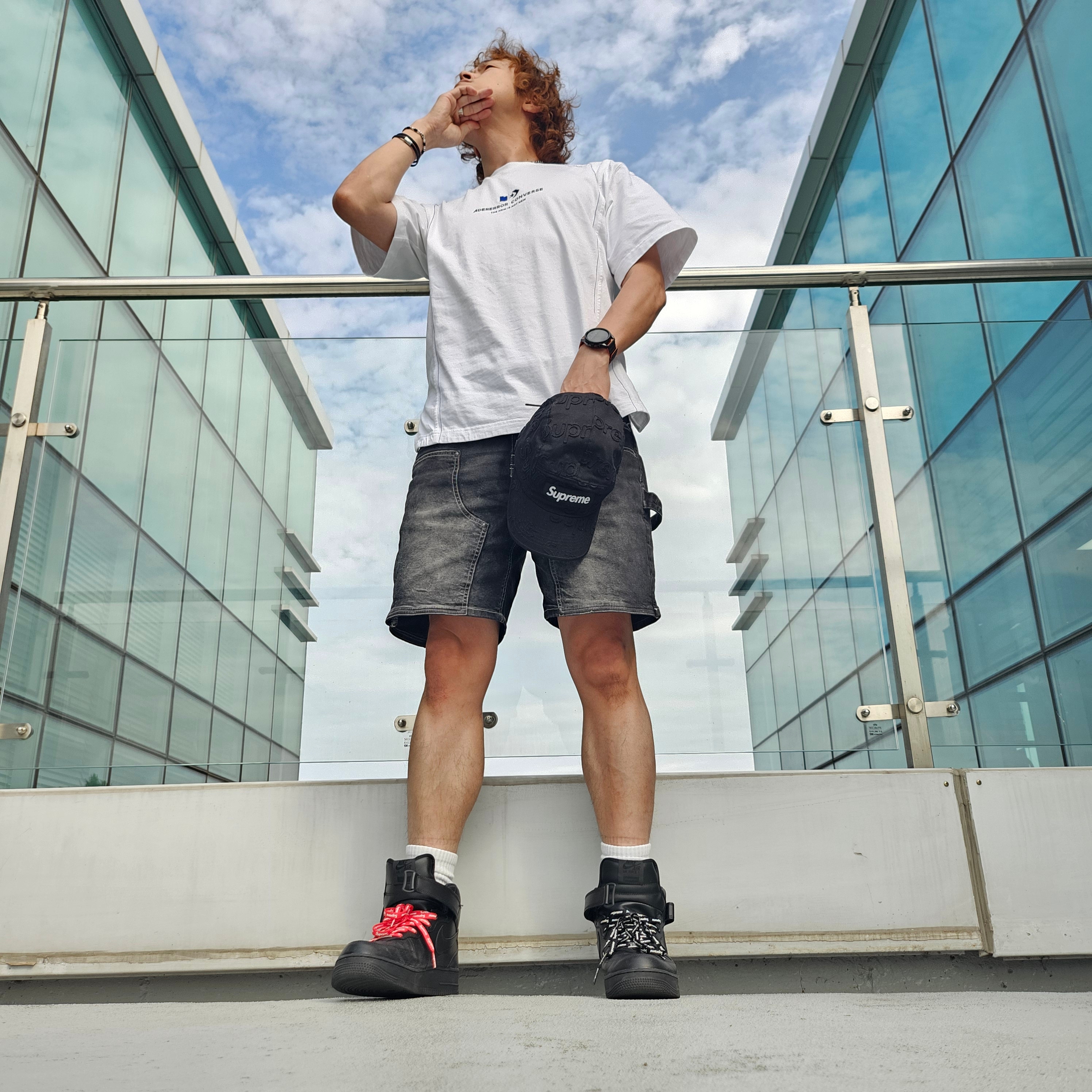 Diesel Dx1509 Stainless Steel Chain Necklace Silver, Converse x Ader Error T-Shirt Cloud Dancer 착용 스타일 - 4