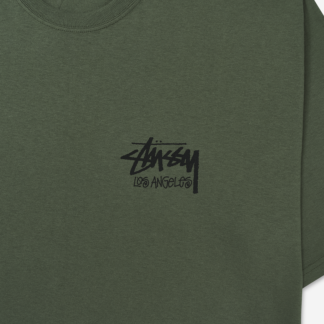 스투시 스탁 로스앤젤레스 티셔츠 올리브(Stussy Stock Los Angeles T-Shirt Olive) - 4