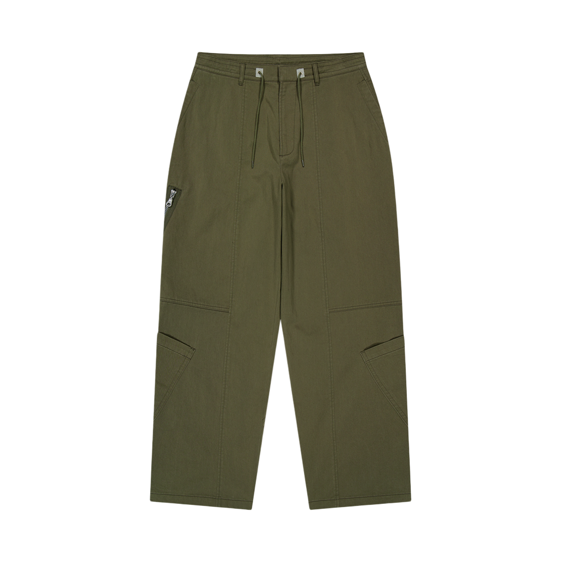 예스아이씨 패널 멀티 포켓 팬츠 올리브(YESEYESEE Paneled Multi Pocket Pants Olive)