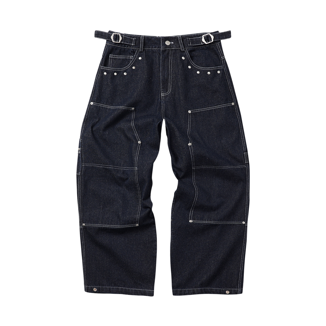 플레이버리즘 카펜터 와이드 배기 진 딥 인디고(Flavorism Carpenter Wide Baggy jeans Deep Indigo)