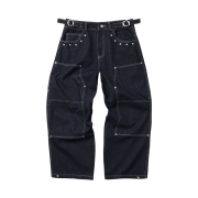 Flavorism Carpenter Wide Baggy jeans Deep Indigo