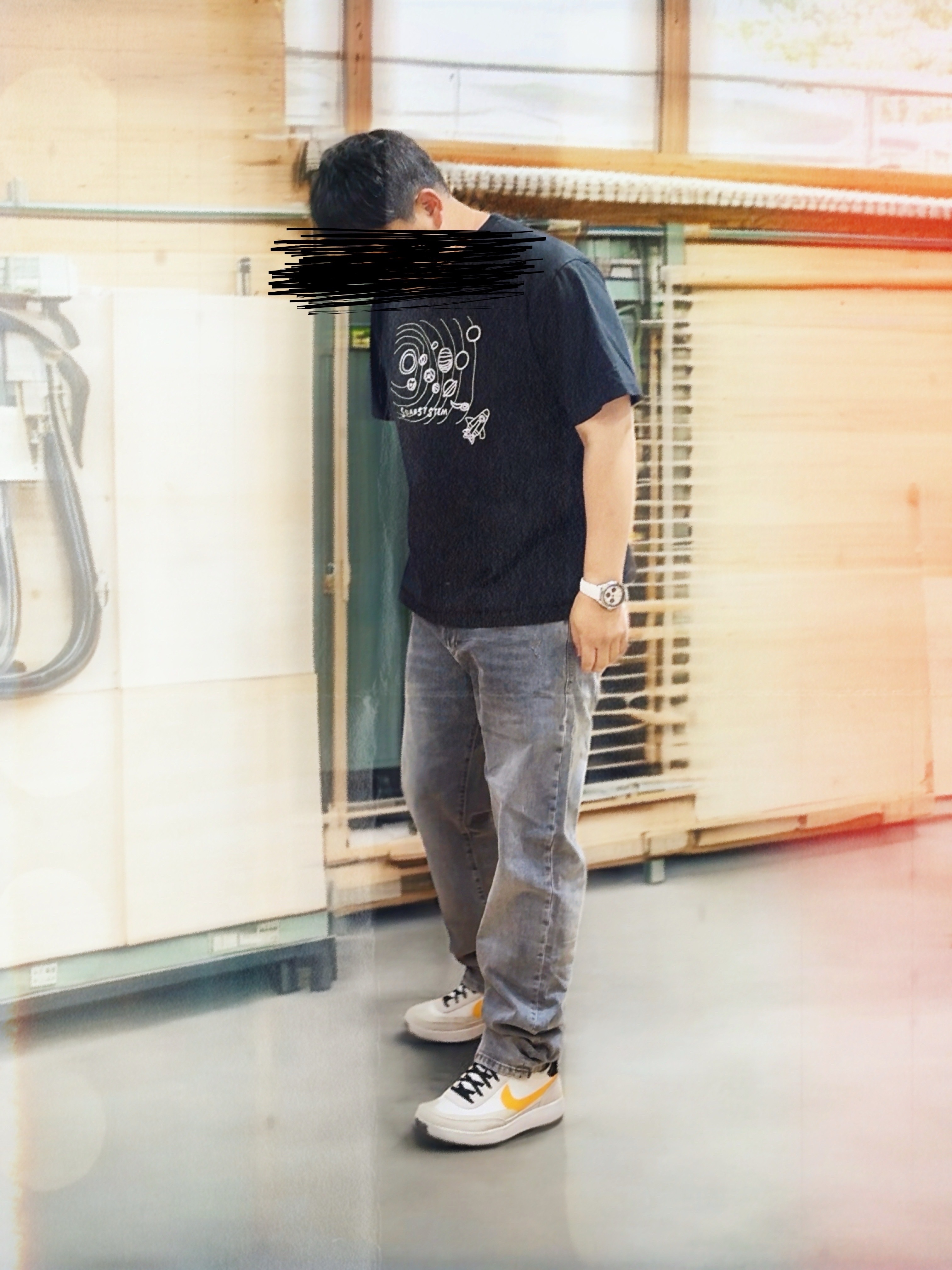 Nike x Tom Sachs General Purpose Shoe Light Cream, Nike x Tom Sachs General Purpose Shoe Pine Green University Gold 착용 스타일 - 2