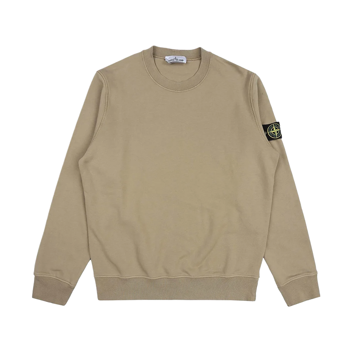 811563051-V0094 Stone Island 63051 Cotton Fleece Crewneck Sweatshirt with Ribbing Biscuit - 24FW