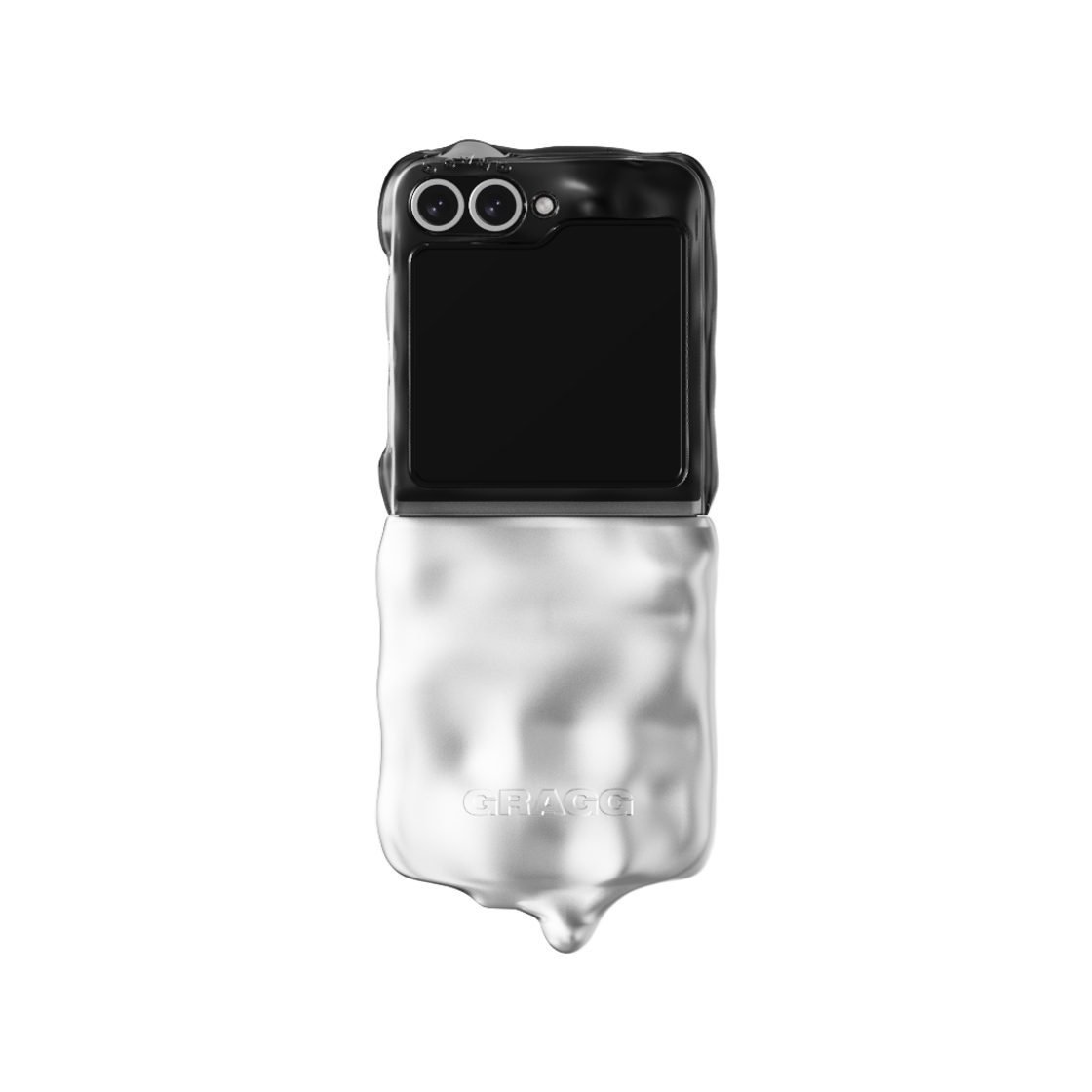 그래그 더블 레이어스 케이스 - 클리어 블랙/크롬 (갤럭시 제트 플립)(Gragg Double Layers Case - Clear Black/Chrome (Galaxy Z Flip))