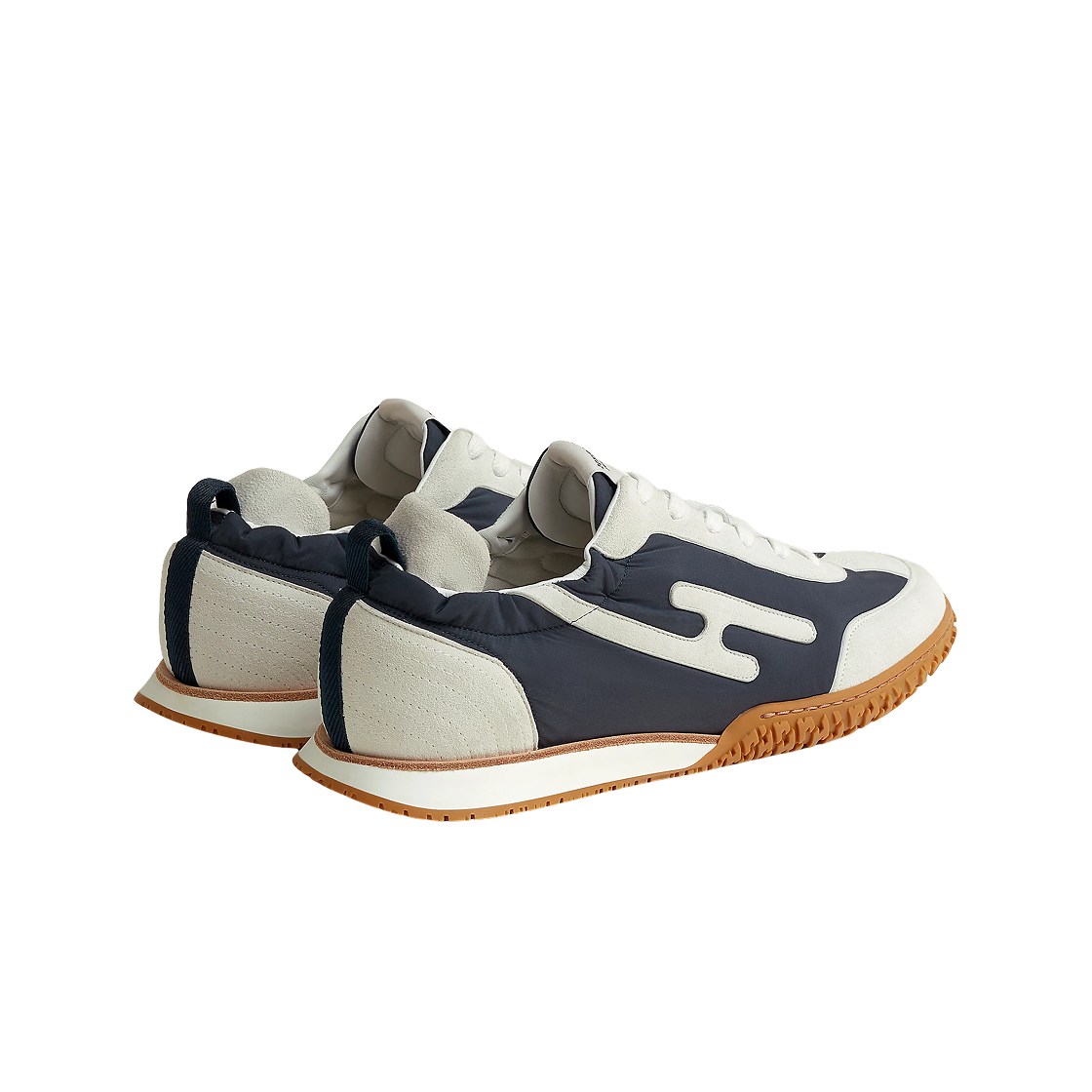 에르메스 제트 스니커즈 테크니컬 캔버스 스웨이드 고트스킨 & 마린 블랑(Hermes Jet Sneakers Technical Canvas Suede Goatskin & Marine Blanc) - 3