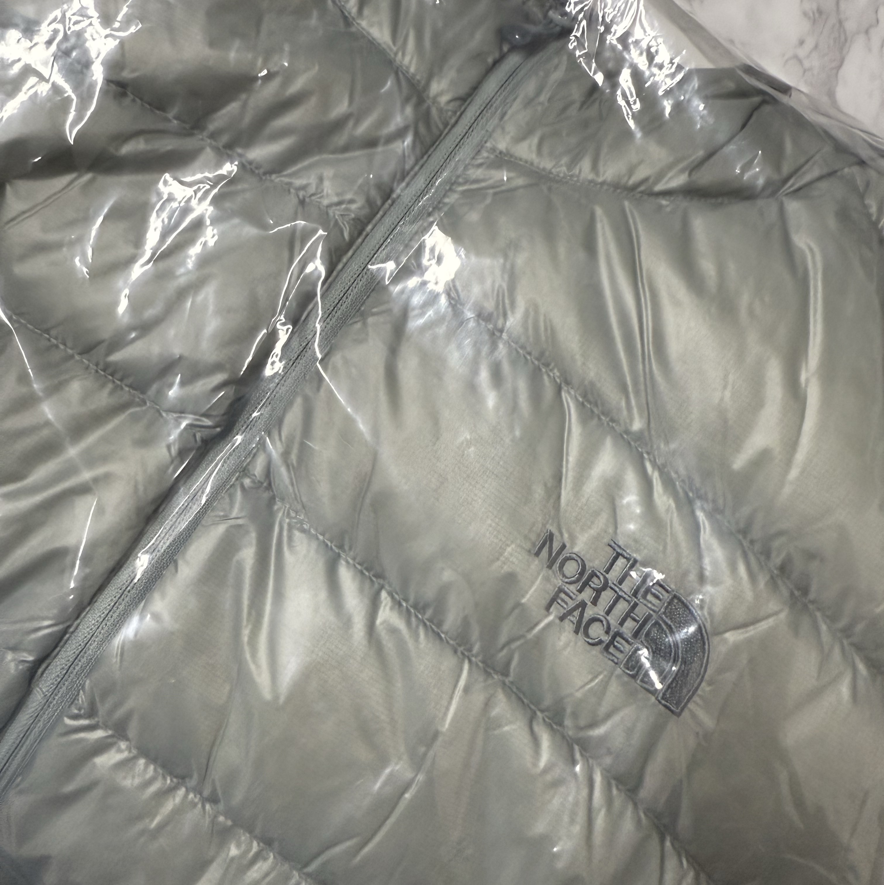 The North Face Matier EX RDS Down Hoodie Light Gray - 25FW 착용 스타일