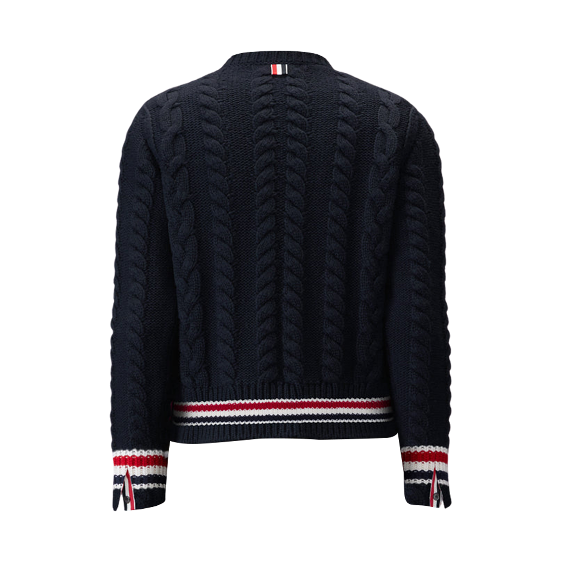 톰브라운 아란 케이블 스티치 메리노 울 풀오버 네이비(Thom Browne Aran Cable Stitch Merino Wool Pullover Navy) - 2
