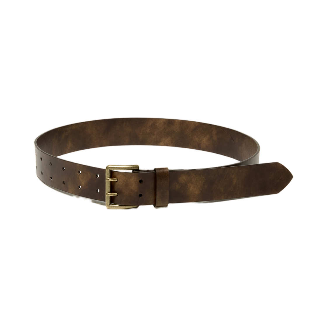 A25AB02RP Auralee Two Hole Buckle Belt Brown