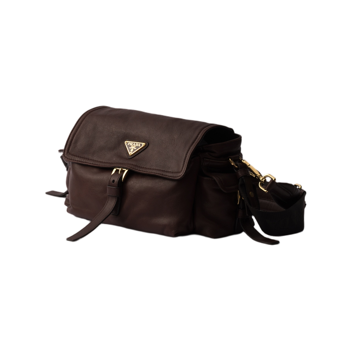 프라다 익스플로어 미디움 나파 레더 숄더백 플랩 시에나(Prada Explore Medium Nappa Leather Shoulder Bag with Flap Sienna) - 2