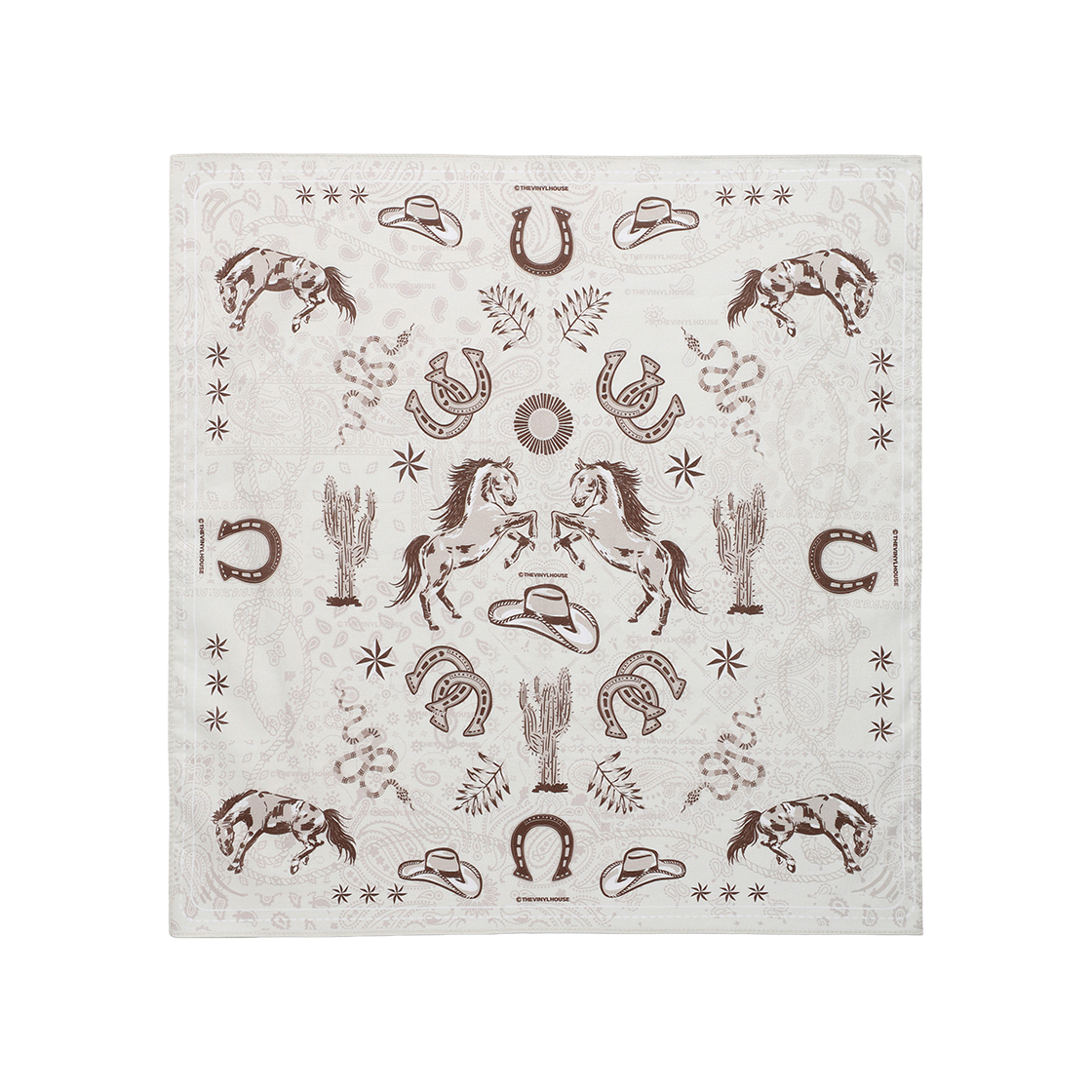 더바이닐하우스 TVH 웨스턴 패턴 반다나 크림(Thevinylhouse TVH Western Pattern Bandana Cream)