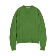 Auralee Light Cashmere Knit V-Neck P/O Green - 25AW