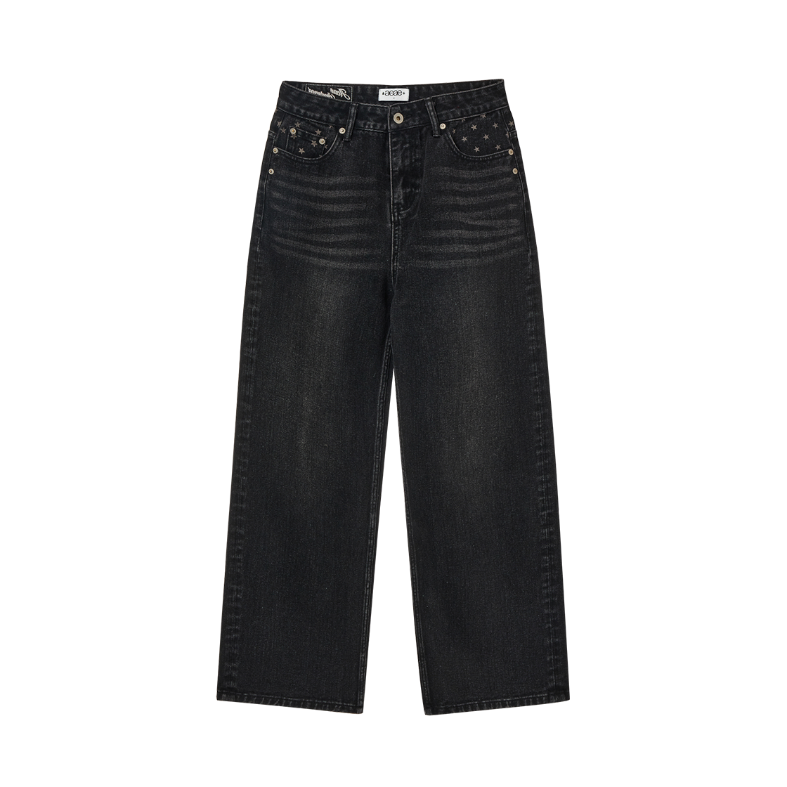 에이이에이이 스타 포켓 데님 팬츠 블랙(AEAE Star Pocket Denim Pants Black)