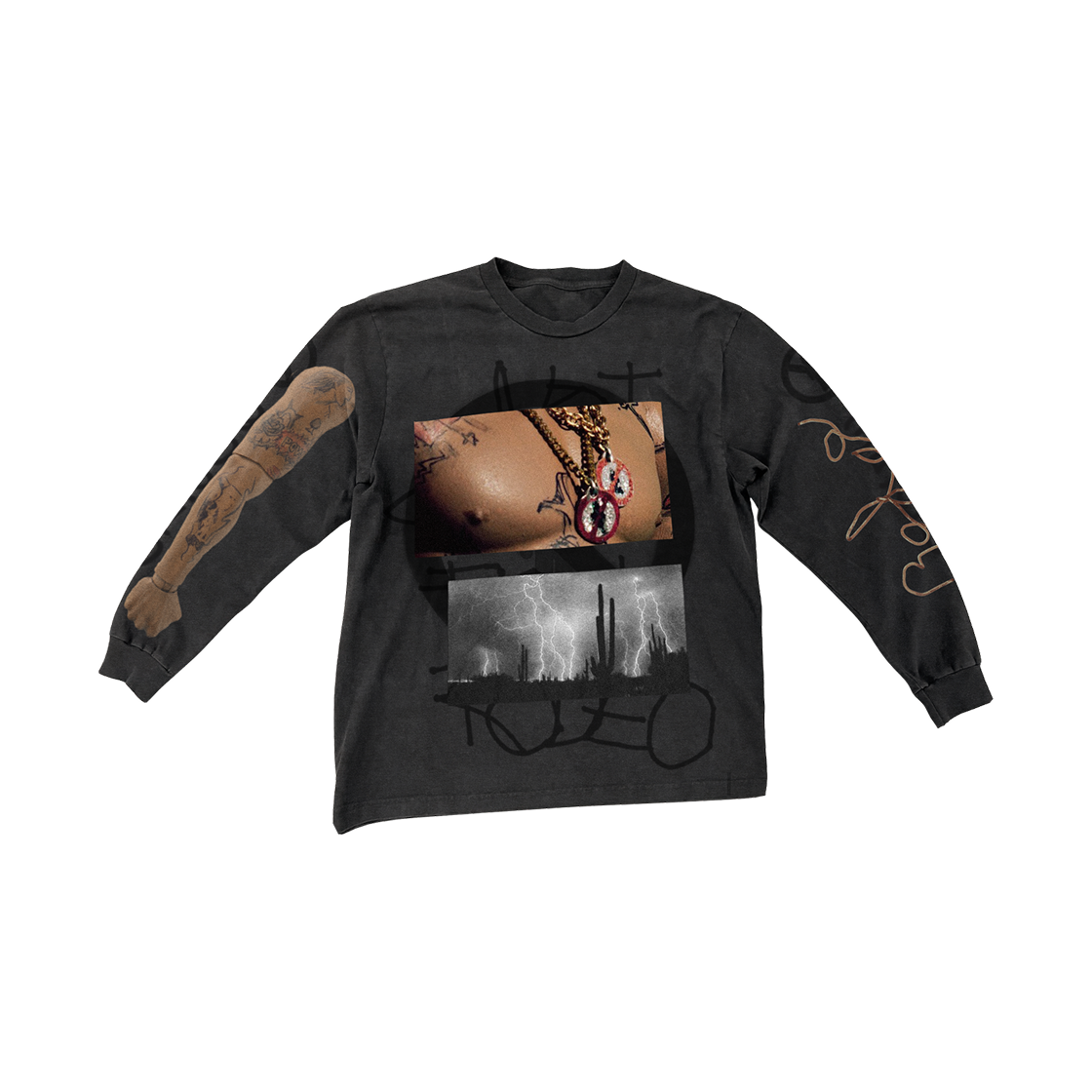 - Travis Scott Rodeo 10 Years Desert Longsleeve Black
