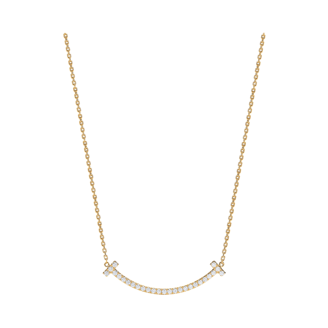 티파니 앤 코 티파니 T 스마일 미디움 펜던트 골드 다이아몬드(Tiffany & Co. Tiffany T Smile Medium Pendant Gold with Diamonds)