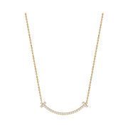 Tiffany & Co. Tiffany T Smile Medium Pendant Gold with Diamonds