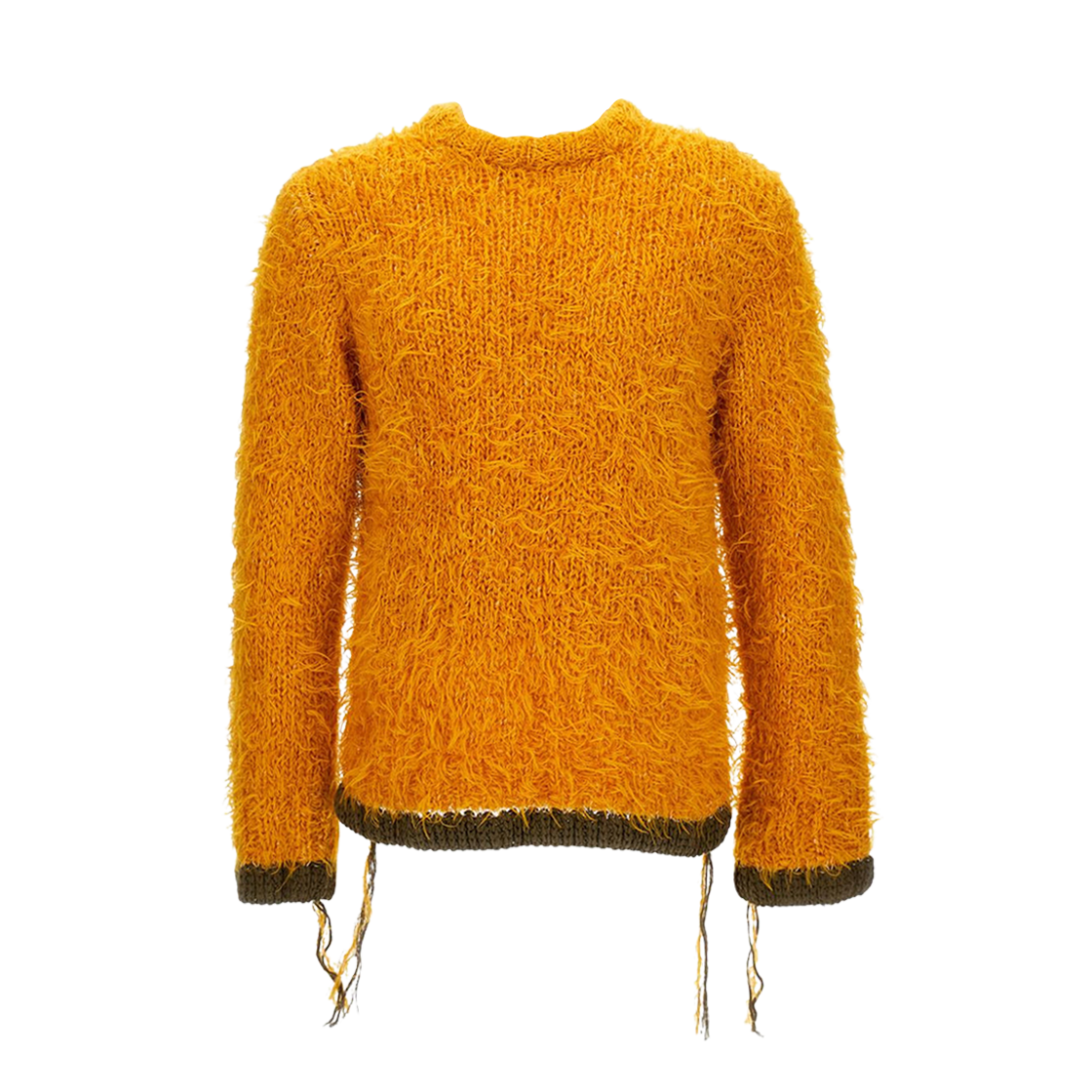 25-03838M-676 Sacai Furry Knit Pullover Yellow
