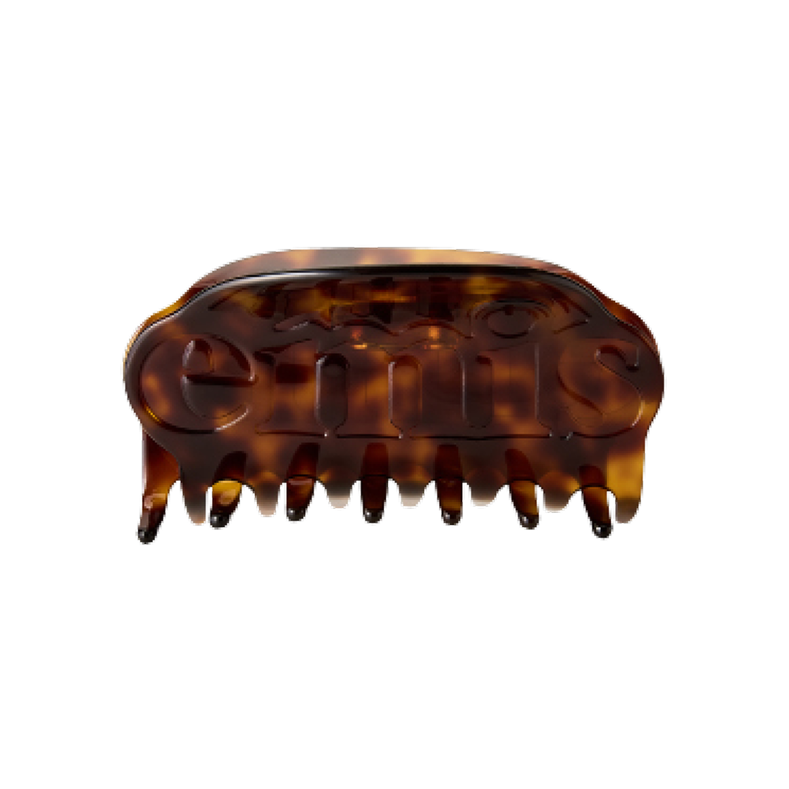 - (W) Emis Logo Hair Claw Clip Brown
