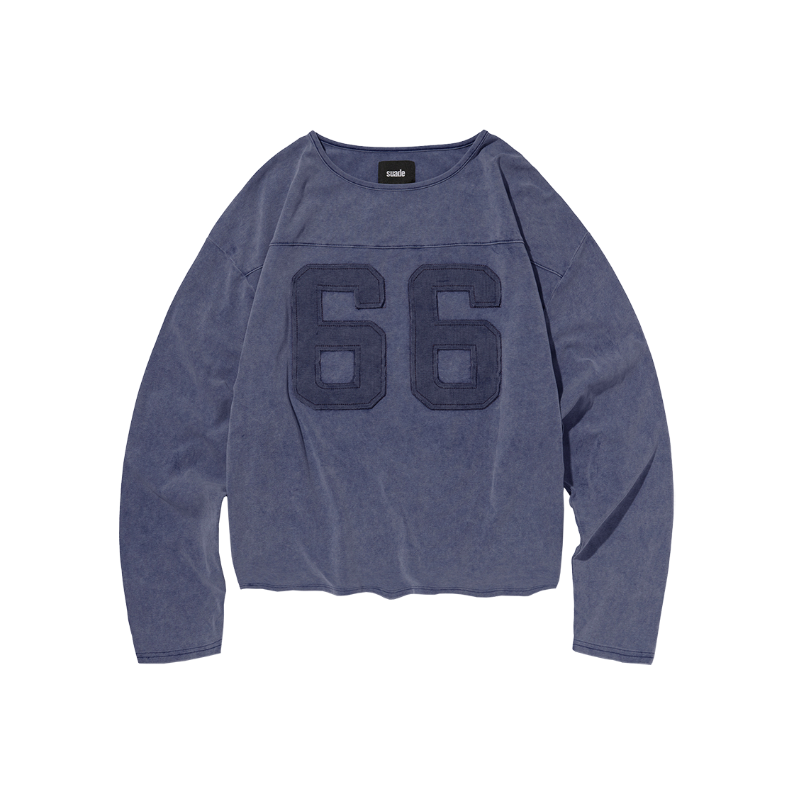 SDEFTO118NV Suade 66 Washed Long Sleeve Navy