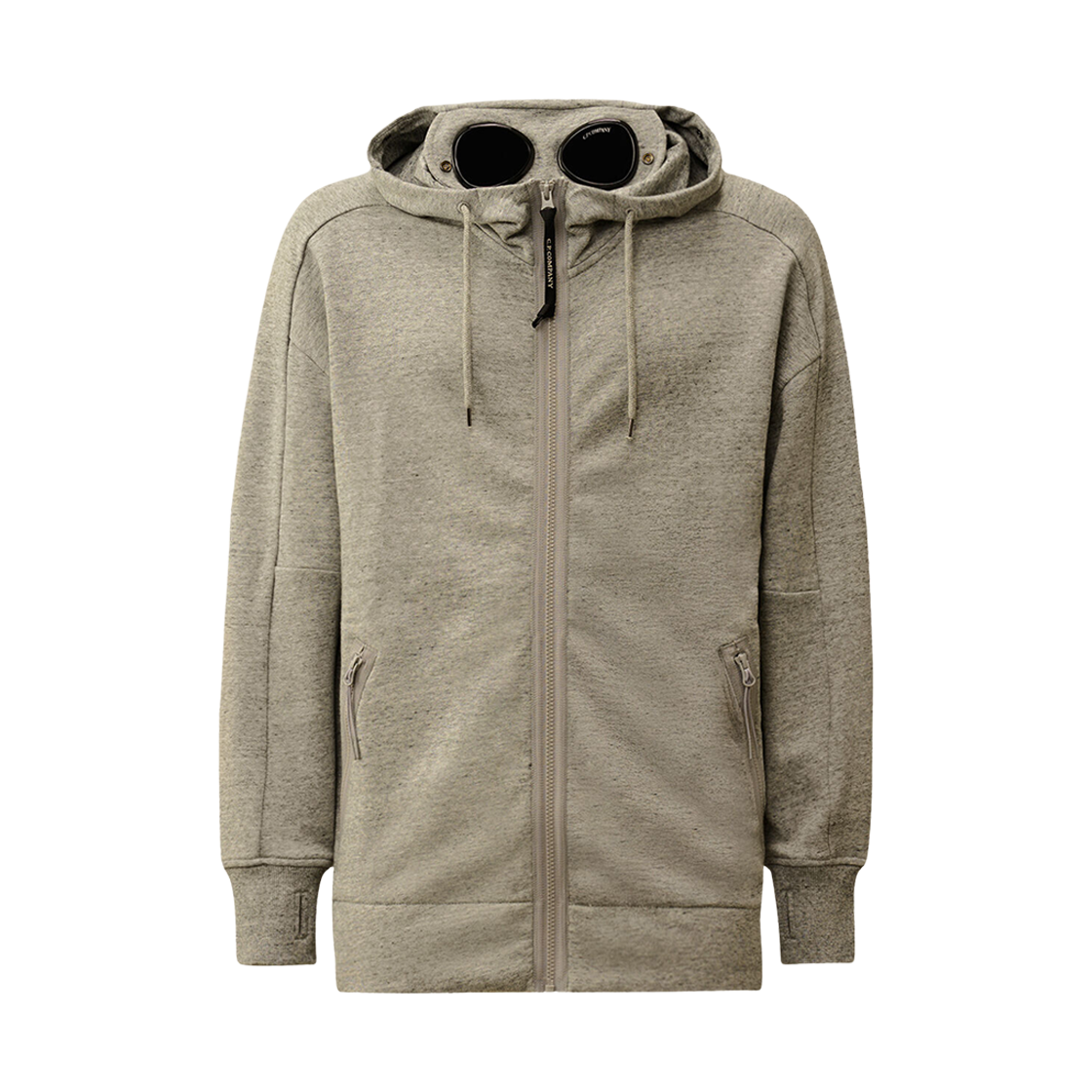 RCCMSS715A005086WM94 C.P. Company Diagonal Raised Fleece Goggle Sweatshirt Greystone Melange Grey