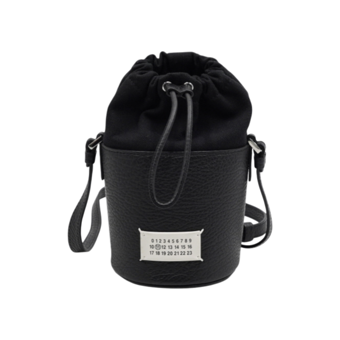 ITOU3OSWFSR7 Maison Margiela Black 5AC Micro Bucket Shoulder and Crossbody Bag