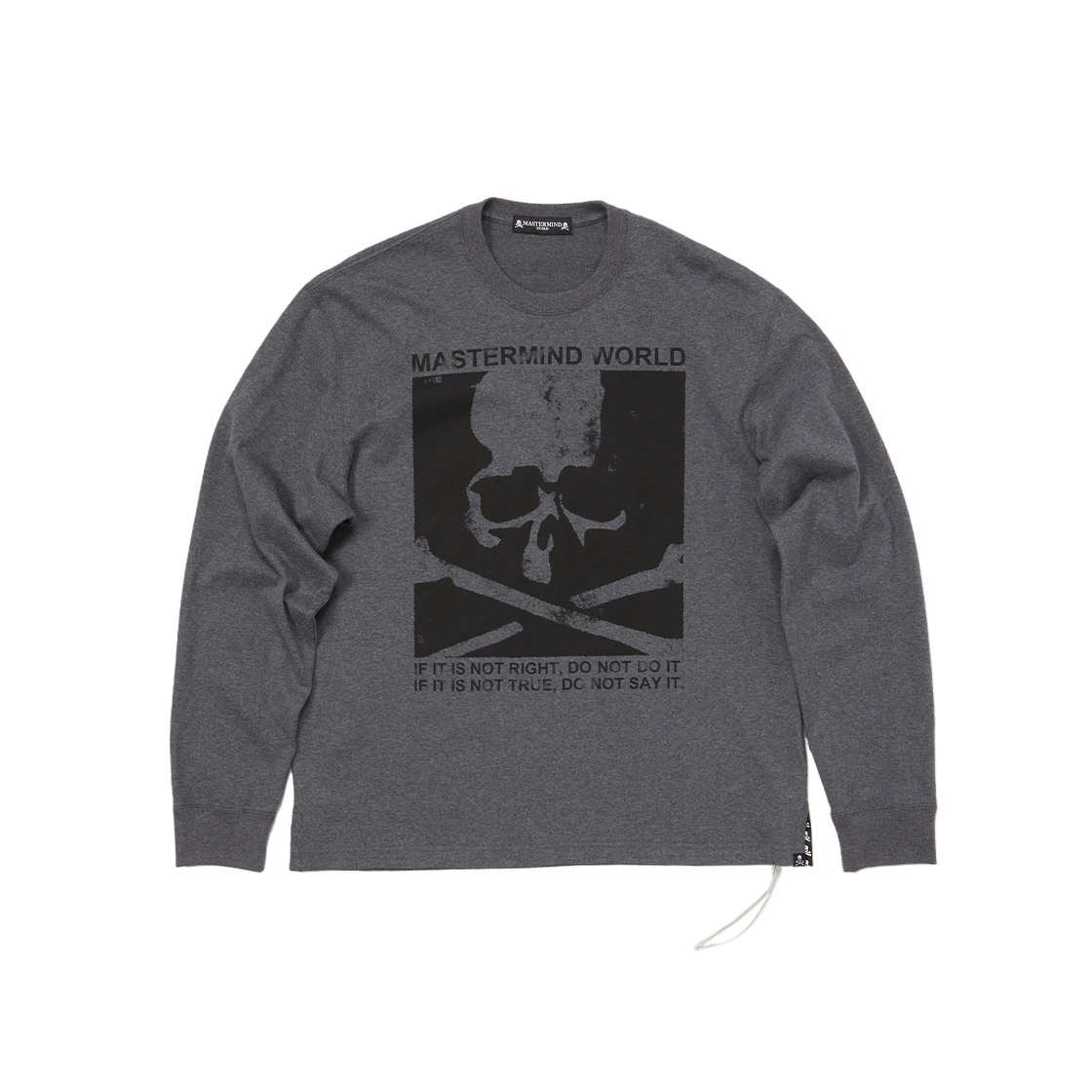 KM5DTSLMN05GY Mastermind World Poster LS Tee Top Gray - 25FW