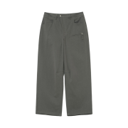 Millo Archive Slant Cut Curved Pants Khaki Gray