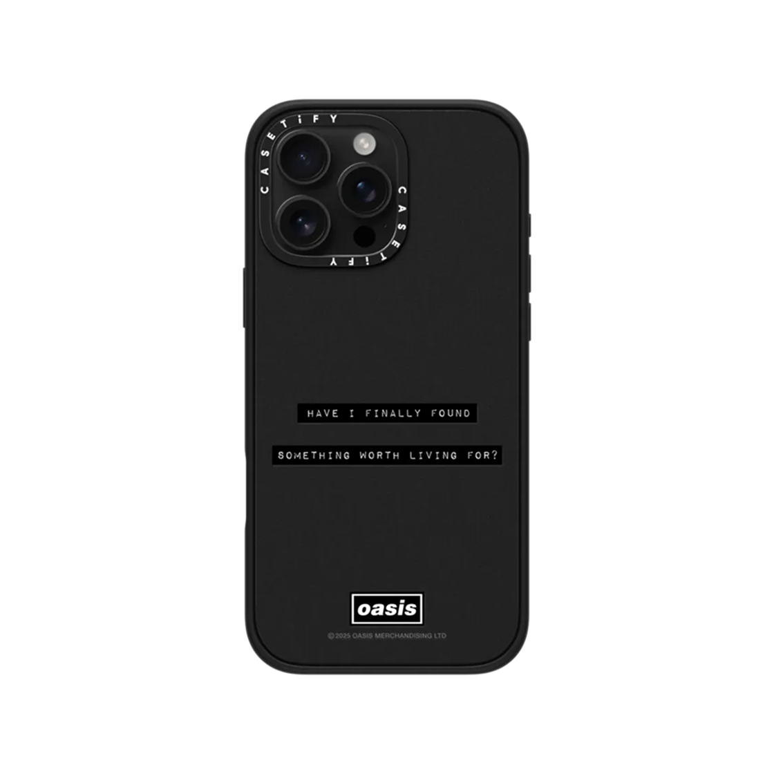 케이스티파이 x 오아시스 시가렛 & 알코올프리 리릭 맥세이프 임팩트 케이스 매트 블랙(Casetify x Oasis Cigarettes & Alcohol Lyric Magsafe Impact Case Matte Black) - 3