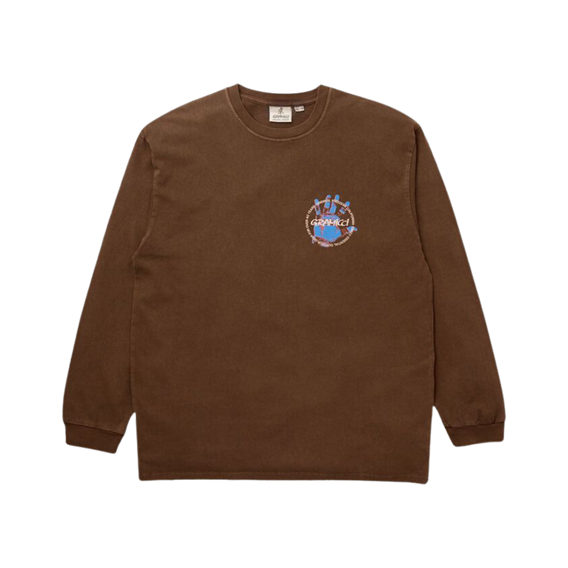 G4FU-T105 Gramicci Climber Hand Long Sleeve T-Shirt Pigment Brown - US Sizing