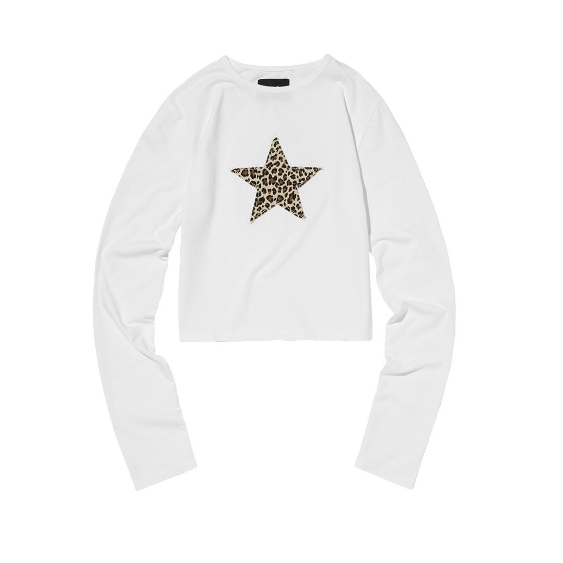 스웨이드 레오파드 스타 롱슬리브 화이트(Suade Leopard Star Long Sleeve White)