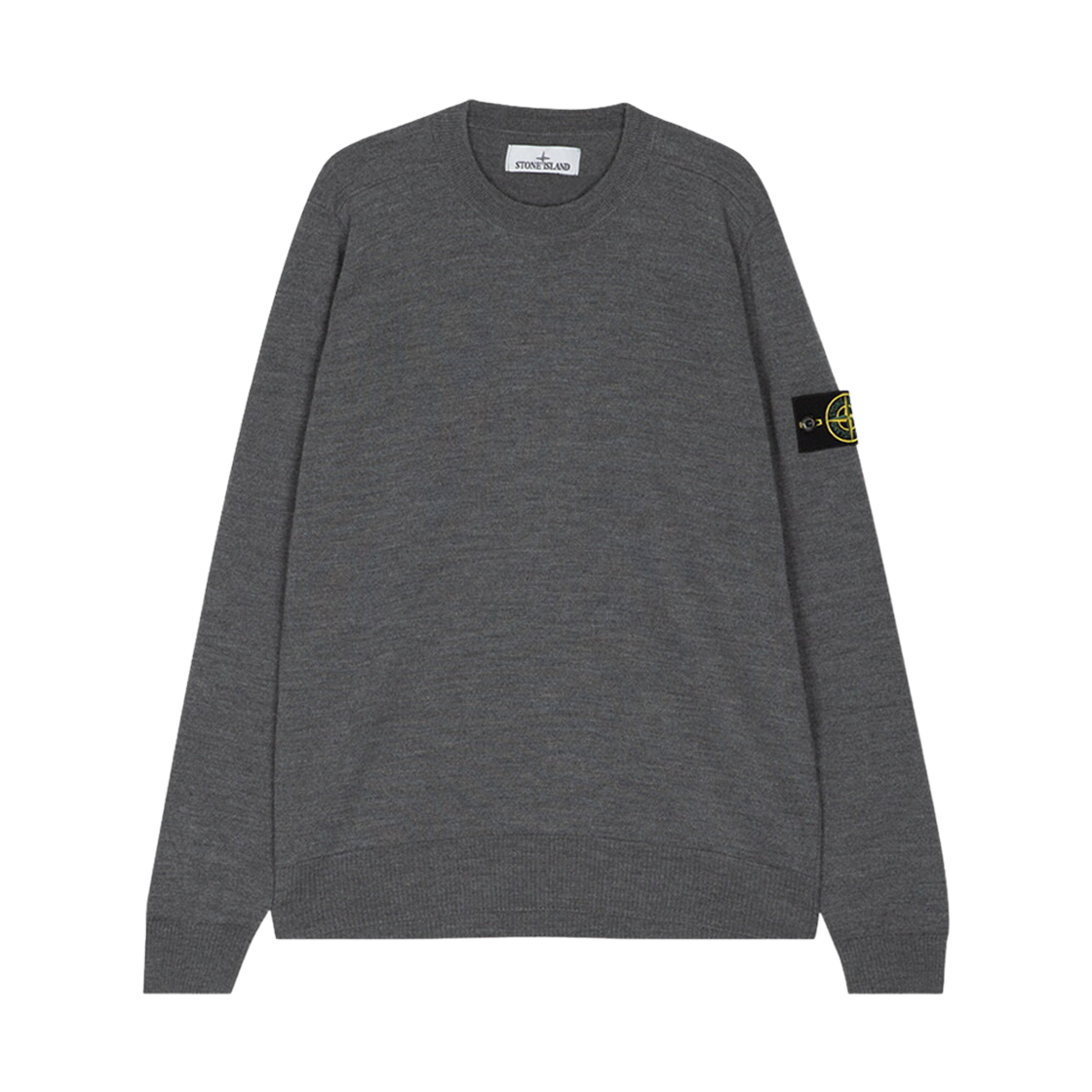 7915510C4-V0M67 Stone Island 510C4 Wool Crewneck Knit Dark Grey Melange - 23FW