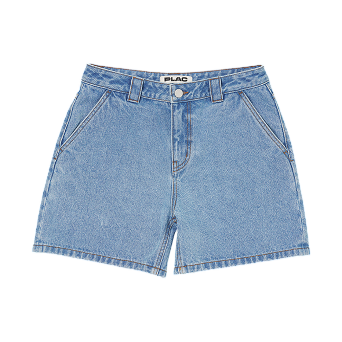 (W) 플랙 클래식 데님 쇼츠 M39 미드 블루((W) PLAC Classic Denim Shorts M39 Mid Blue)