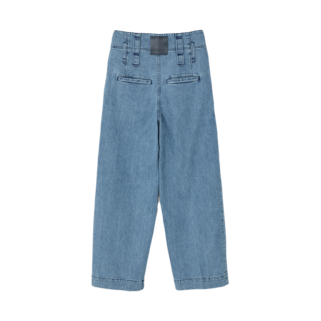 순진 해리 앤 샐리 뉴 하이라이즈 와이드 레그 팬츠 블루(SOONJEANS Harry and Sally New Highrise wide leg pants Blue) - 2