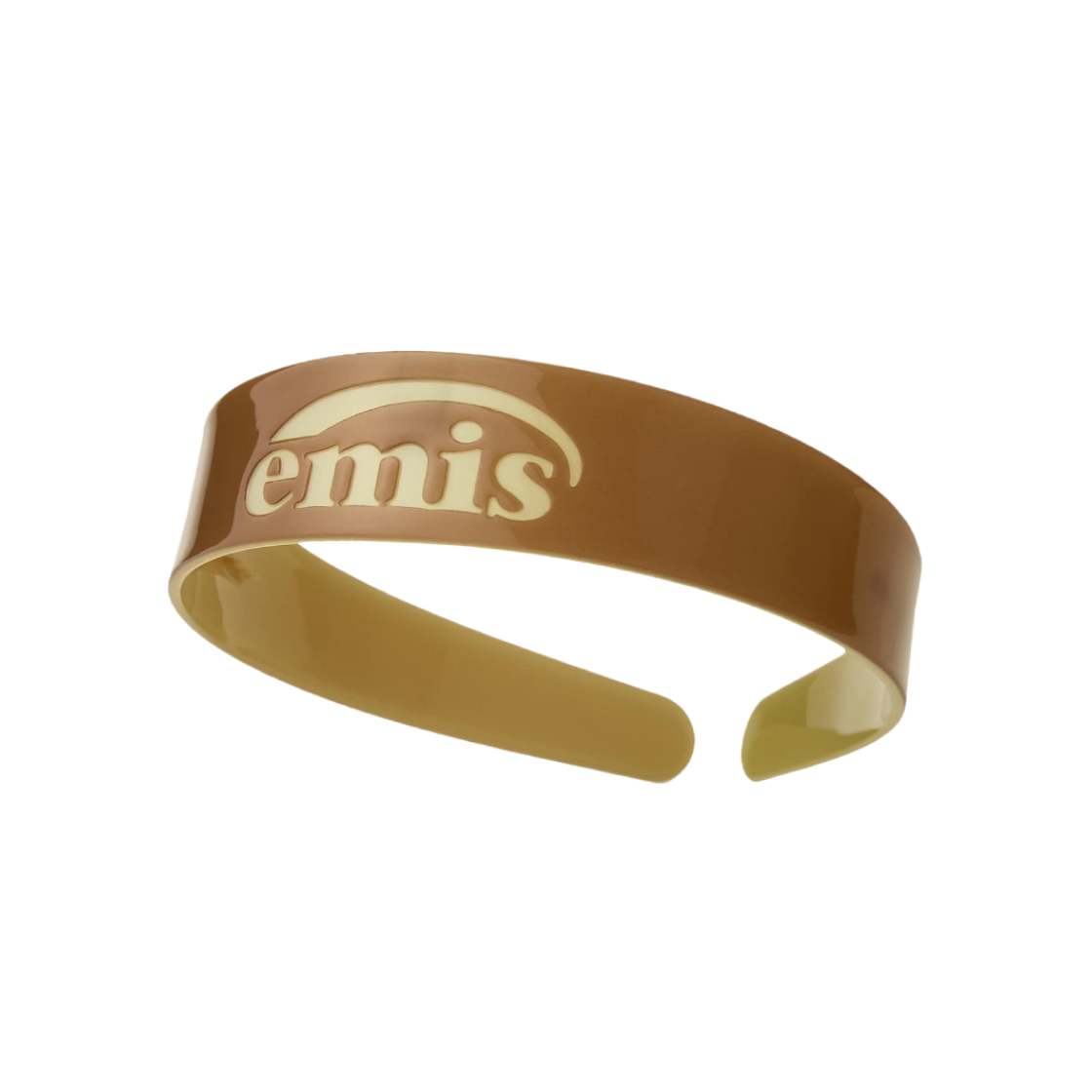 (W) 이미스 와이드 로고 헤어밴드 베이지((W) Emis Wide Logo Hairband Beige) - 1