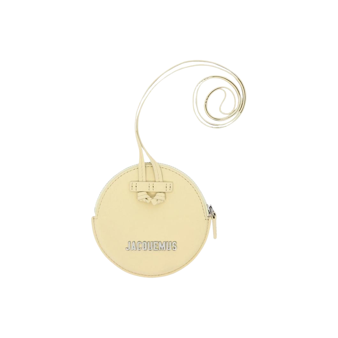 213SL001-3069-120 Jacquemus Le Pitchou Circle Neck Mini Pouch Ivory