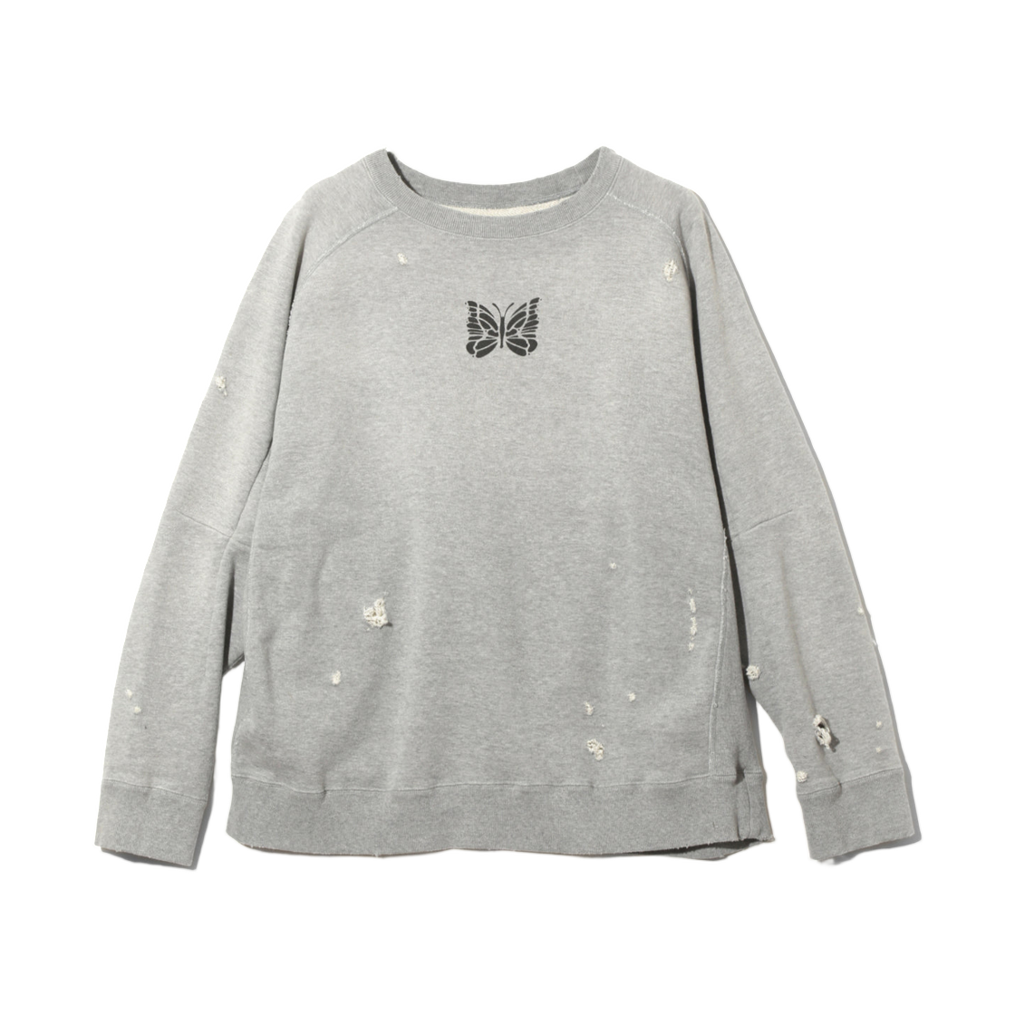 RW336A Needles Deconstructed Sweatshirt Cotton French Terry H. Grey
