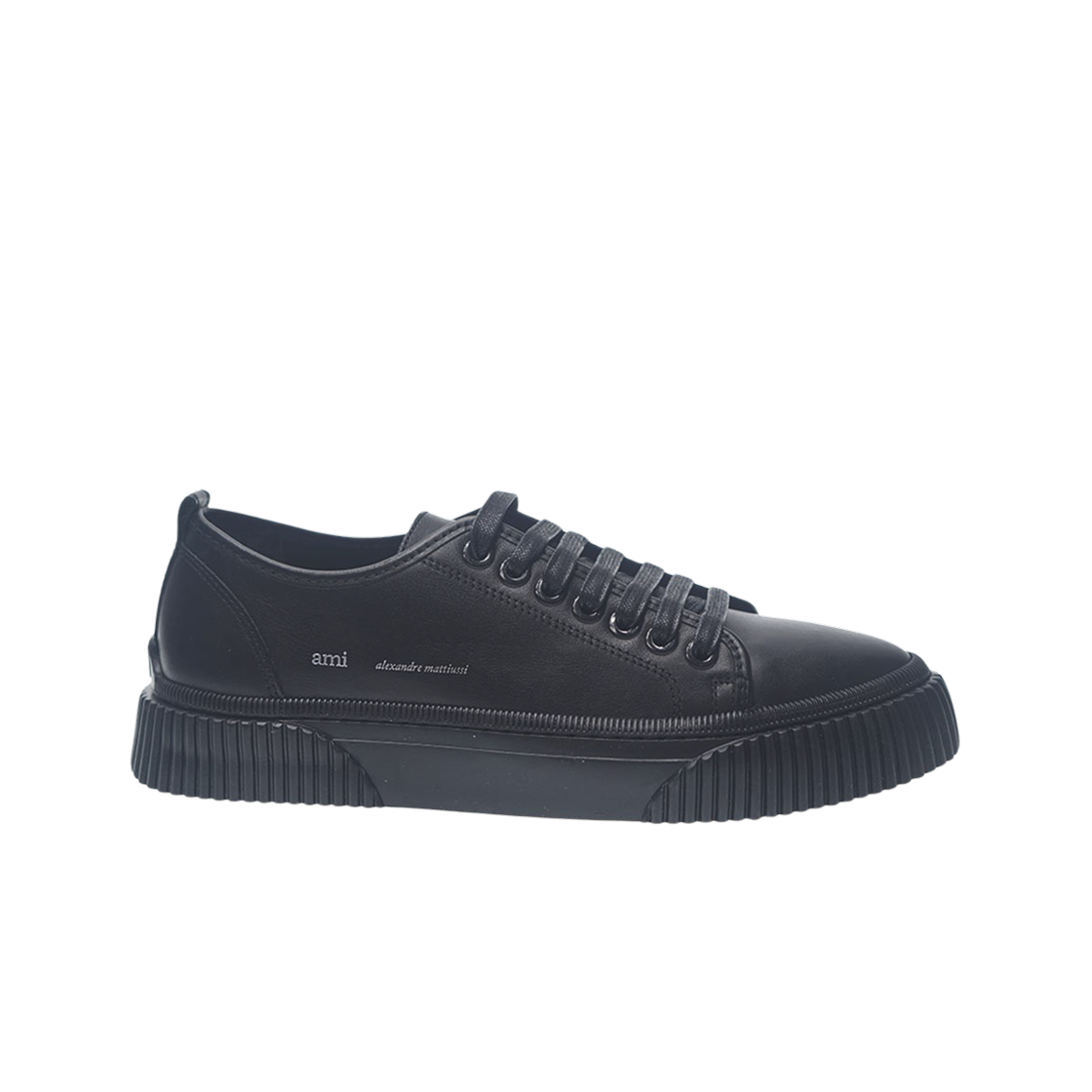 USN401-961-001 AMI Sole Low Top Canvas Sneaker Black