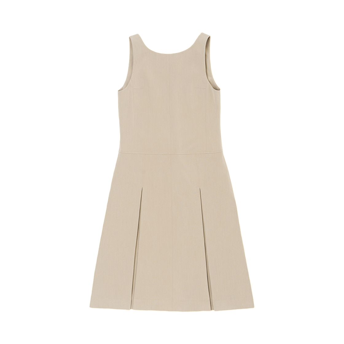 (W) 플랙 프론트 플리츠 맥시 원피스 베이지((W) PLAC Front Pleats Maxi One Piece Beige)