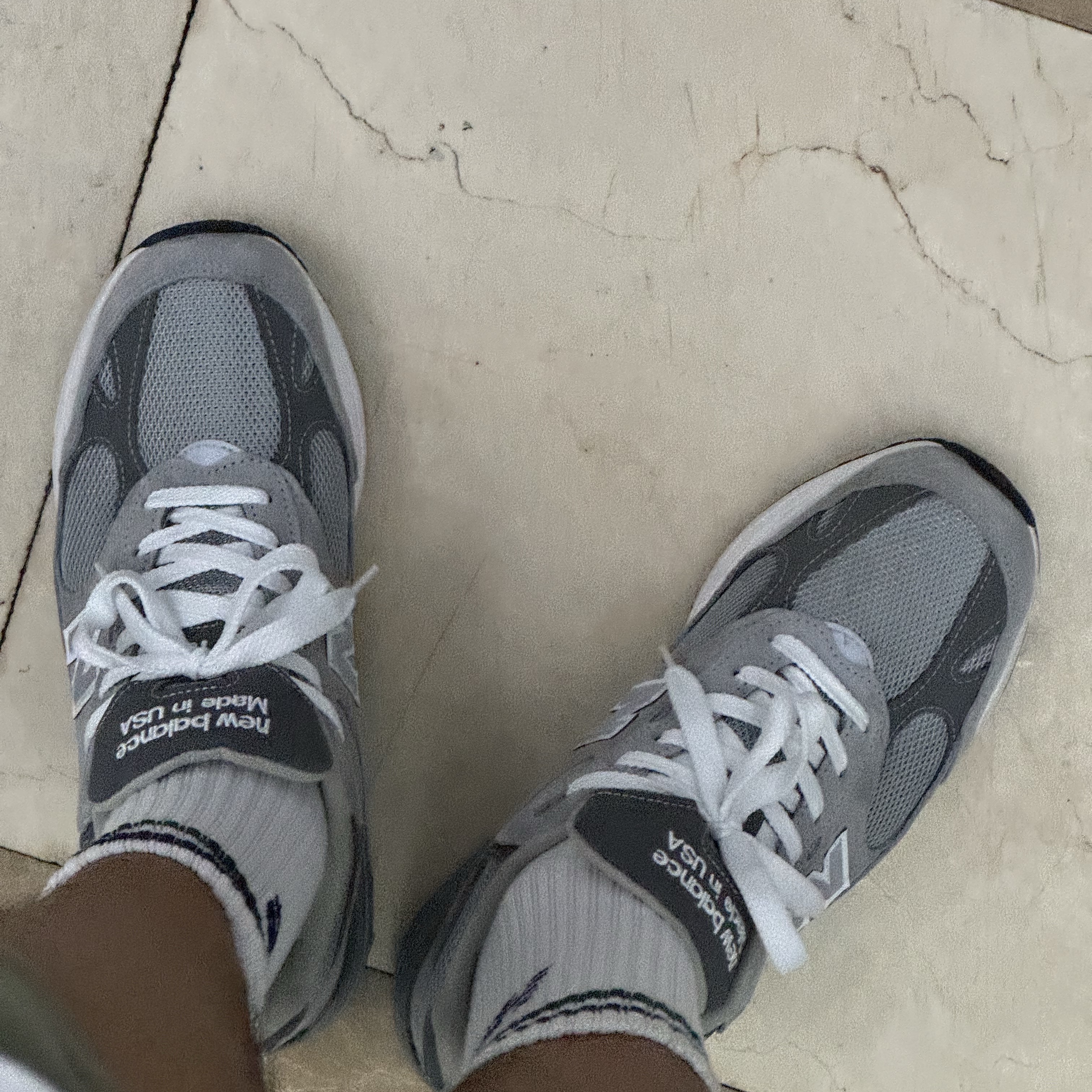 New Balance 993 Made in USA Grey - D Standard 착용 스타일