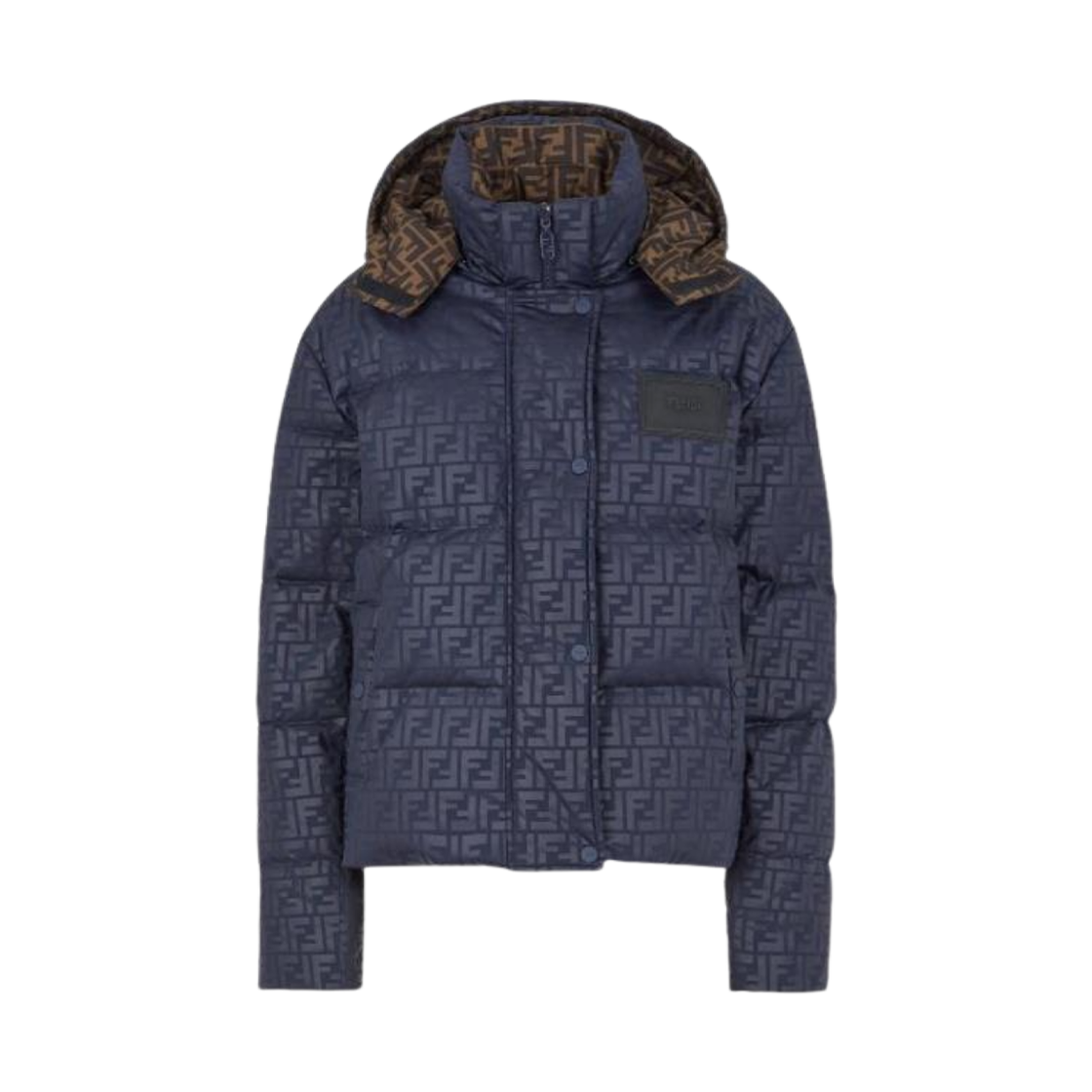 (W) 펜디 FF 테크 패브릭 다운 자켓 블루((W) Fendi FF Tech Fabric Down Jacket Blue)
