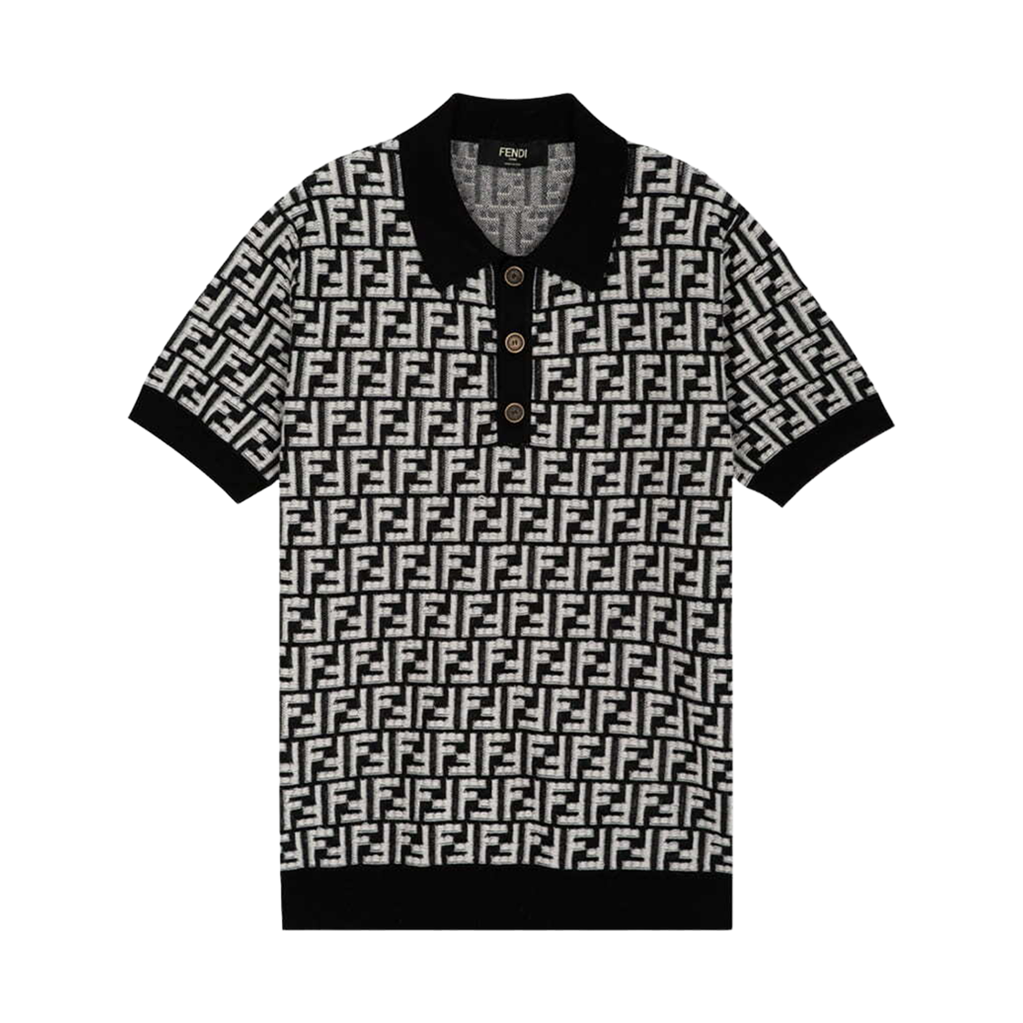펜디 FF 폴로 셔츠 블랙(Fendi FF Polo Shirt Black)