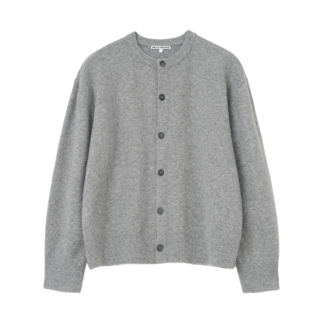 밀로 아카이브 크롭 무브 가디건 멜란지 그레이(Millo Archive Crop Move Cardigan Melange Gray)