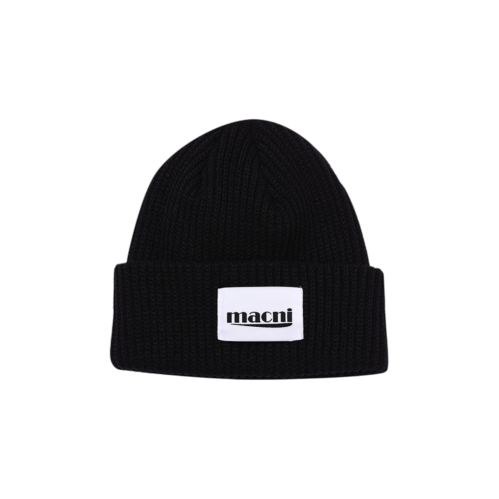 마크니 해비 니트 비니 블랙(MACNI Heavy Knit Beanie Black)